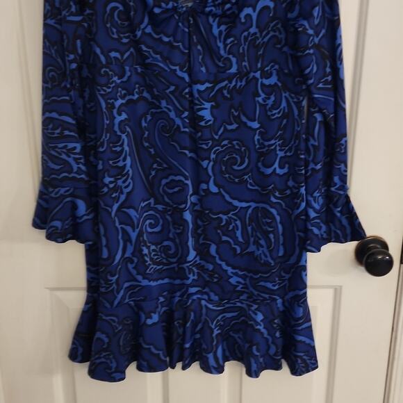 INC Shift Dress, Blue Abstract, Medium - Picture 3 of 6